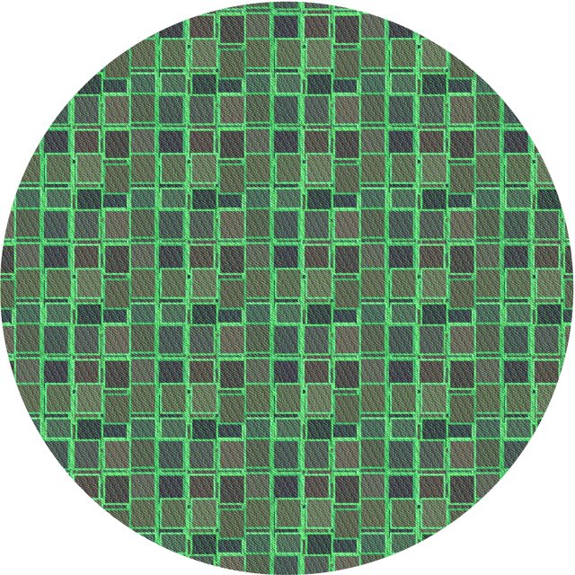 Ahgly Company Tapis d'Intérieur Ronds Transitionnels Noirs Lavables à la Machine, 8 Pieds Rond
