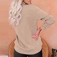thumbnail image 4 of Women's Zipper Long Sleeve Lightweight Sweatshirts Solid Color Hedging Tops, 4 of 9