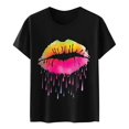 thumbnail image 4 of Birdeem Womens Fashion Printed Round Neck Short Sleeve T-Shirt Blouse Loose Tops, 4 of 12