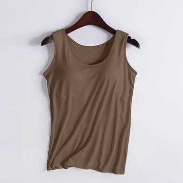 Liquidation d'Économies! Débardeur d'Été pour Femmes BEFOKA, Débardeur Décontracté pour Femmes, Camisole pour Dames avec Coussinet de Poitrine Sans Anneaux en Acier sous-Vêtements Bas Débardeur de Sport Yoga