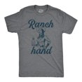 thumbnail image 1 of Mens Ranch Hand T Shirt Funny Farm Rancher Dressing Joke Tee for Guys (Dark Heather Grey - RANCH) - 3XL, 1 of 4