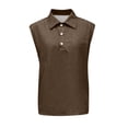 thumbnail image 4 of Men's Tank Tops Big and Tall Sleeveless Shirts for Gym Workout Running Beach Summer Button Up Tee Vest, 4 of 4