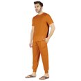 thumbnail image 3 of Inkmeso Ensemble de Pyjama Uni pour Hommes, Manches Courtes, Vêtement de Nuit à Col Rond, Ensemble de Pj, 3 of 7