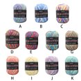 thumbnail image 2 of 50g Gradient Milk Cotton Yarn for Hand Knitting, Soft Baby Wool Crochet Thread, Multicolor, 2 of 7