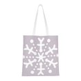 thumbnail image 1 of YFYANG Reusable Cotton Canvas Tote Shopping Bag, Grey Snowflake Pattern Washable Portable Grocery Bag for Daily Travel, 1 of 6