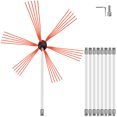 thumbnail image 1 of VEVOR Chimney Sweep Kit 30 Feet, Chimney Cleaning System with 9 Extends Up Flexible Nylon Rods, Chimney Cleaning Brush for Fireplace Flue, Spinning Chimney Whip Included, 1 of 9