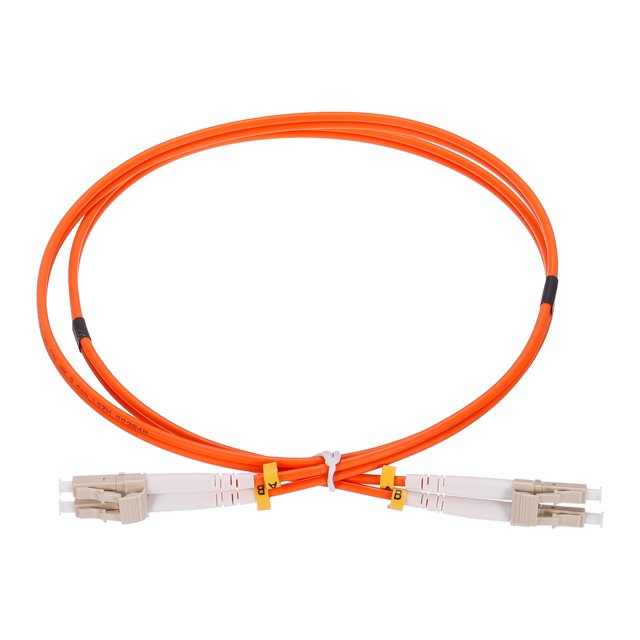 Unique Bargains 1 Meter 3.2Ft Fiber Patch Cable Multimode Duplex LC-LC OM2 LSZH Fiber Optic Jumper Orange For Optical Fiber 1Pcs