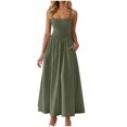 thumbnail image 2 of Ovzne Robes pour Femmes Robe pour Femme Robe Unie Sans Manches à Col Rond Aguichant Élégante de Boîte de Nuit Fête Tunique Mini Robes Robe Décontractée de Vacances Robe de Printemps Liquidation, 2 of 7