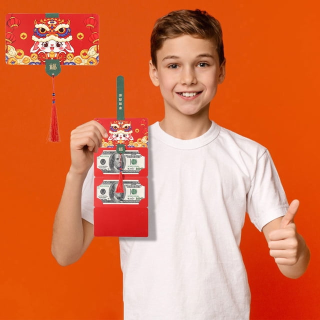 Agiferg 2023 Nouvel An Enveloppe Rouge Pliable Enveloppe Rouge Personnalisée Nouvel An Chinois Bénédiction Enveloppe Rouge
