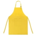thumbnail image 1 of TOPTIE Colorful Cotton Canvas Kid's Aprons with Pocket, Artist Apron & Chef Apron (Yellow, 25"L x 21"W), 1 of 7