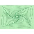 thumbnail image 1 of Ahgly Company Machine Washable Indoor Rectangle Transitional Mint Green Area Rugs, 2' x 4', 1 of 7
