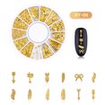 thumbnail image 1 of Tignapoo Elegant Hollow Star and Moon Nail Art Rivets - Vintage Metal Alloy Decorations for Nails and Crafts, 200 High-Quality Pieces in a Convenient Round Case, Anti-Rust and Durable Design, 1 of 6
