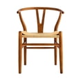 thumbnail image 4 of Heavenly Collection | Wishbone Wood Dining Chair Set of 2 for Kitchen or Dining Room - Walnut, 4 of 9