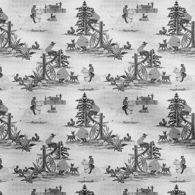 oneOone Polyester Spandex Gray2 Fabric Cowboy Sewing Craft Projects Fabric Prints By Yard 56 Inch Wide