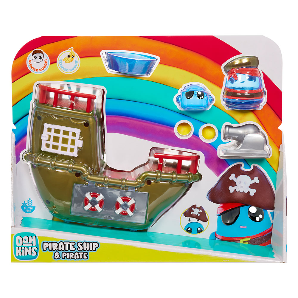 DohKins Pirate Ship Playset & Pirate - Dough Never Dries