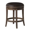 thumbnail image 1 of Maven Lane Alexander Backless Counter Stool, Walnut Finish w/ Marksman Saddle Vegan Leather, 1 of 6