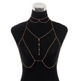 thumbnail image 1 of LYMAYTER Bralette Chain Bra Chain - AdjUS-CYYLtable, Golden/Silver, Inlaid Tassel, Club Accessory, 1 of 7