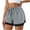 Grey, variant on Lenpel Athletic Shorts for Women Elastic High Waisted Drawstring 2 in 1 Running Shorts Sports Workout Shorts