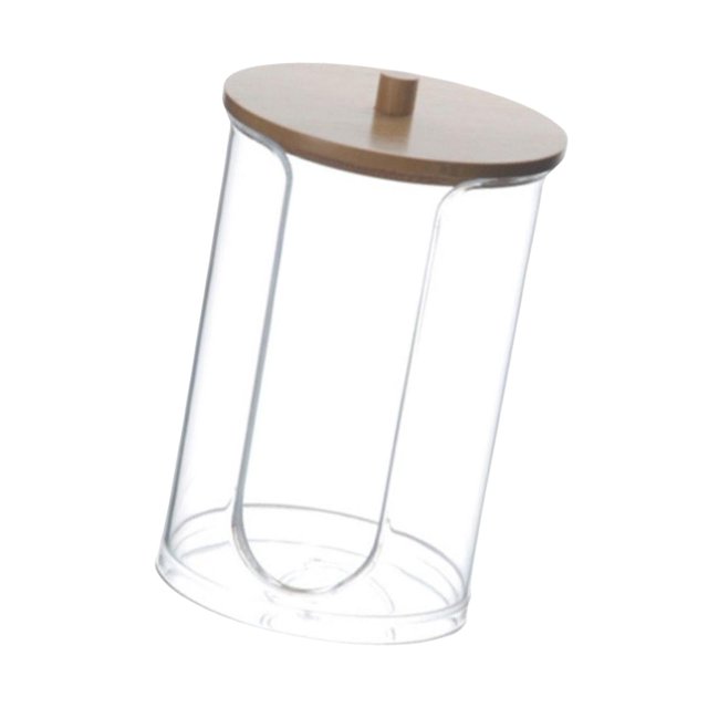 GUOOL Distributeur de Gobelets de Salle de Bain Support Multifonctionnel Réutilisable avec Couvercle en Bois