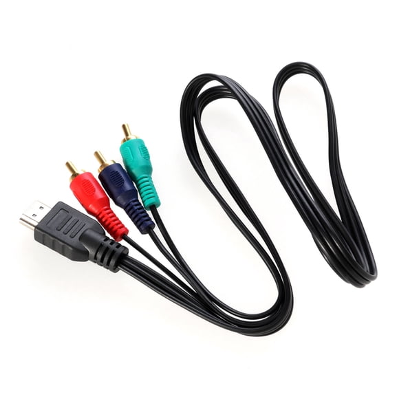 LOLIPPYY to 3- Convert Cable for Audio Video Component Conversion in Black 1Pack
