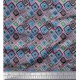 thumbnail image 1 of Soimoi Tissu Poly Georgette Carré Géométrique Imprimé 1 Yard 42 Pouces de Large, 1 of 3