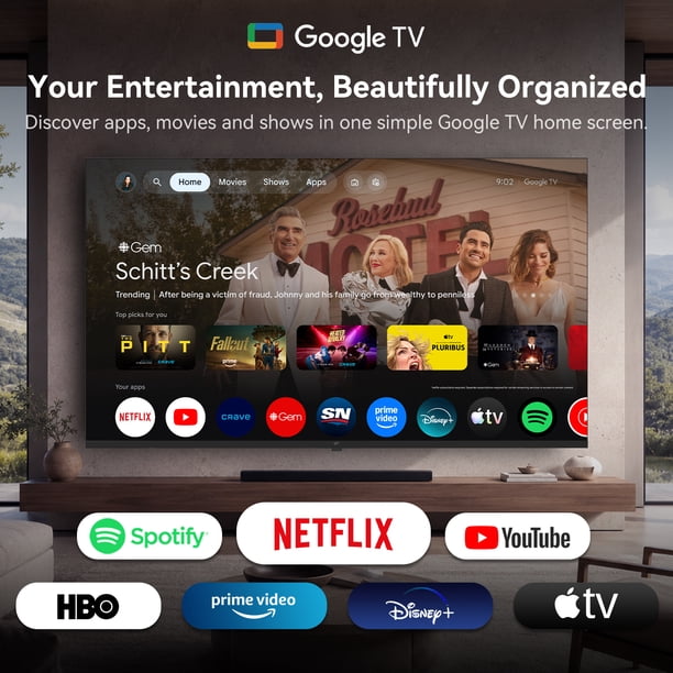 FPD 43-inch Smart TV, 1080P Full HD LED Television with Google TV