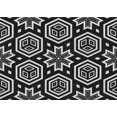 thumbnail image 1 of Ahgly Company Tapis d'Intérieur Lavables en Machine, Rectangle Transitionnel, Zone Noire, 2' x 5', 1 of 7