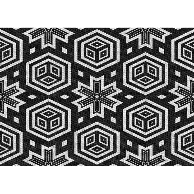 Ahgly Company Tapis d'Intérieur Lavables en Machine, Rectangle Transitionnel, Zone Noire, 2' x 5'