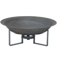 thumbnail image 1 of Sunnydaze Foyer Extérieur de Camping Ou de Jardin en Fonte avec Finition Résistante à la Chaleur Bol Rond Moderne avec Support - 23 Pouces - Bronze, 1 of 5