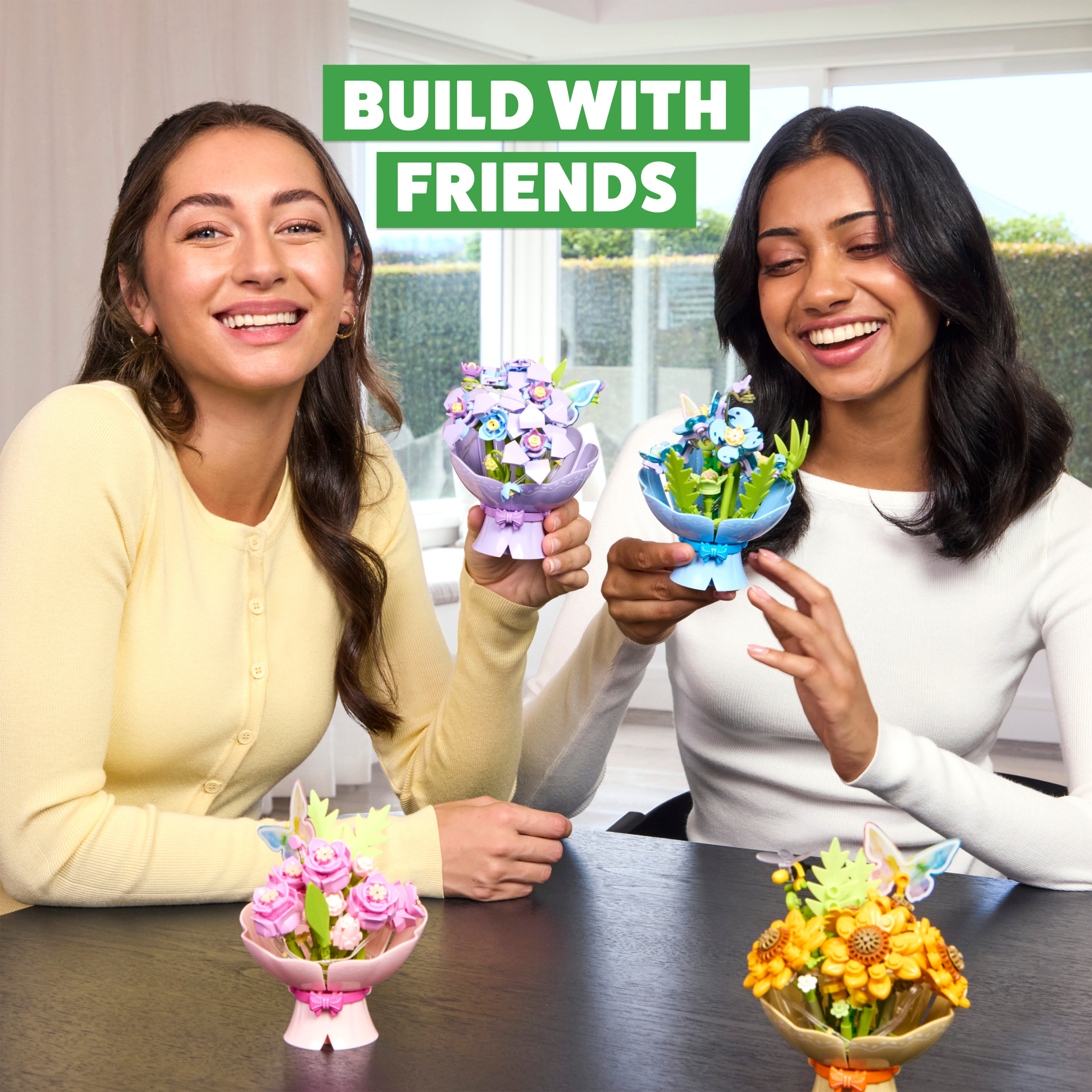 MAX BUILD MORE Premium Bricks LED Bouquets Building Collection (Bleu) de ZURU