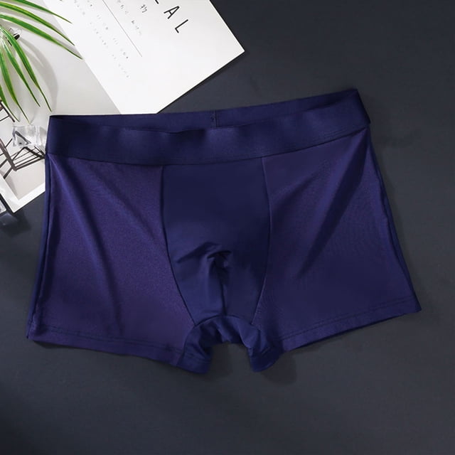 DPTALR Ice Silk Thin Style Traceless Boxers Business Breathable Men's Summer Comfortable Boxers