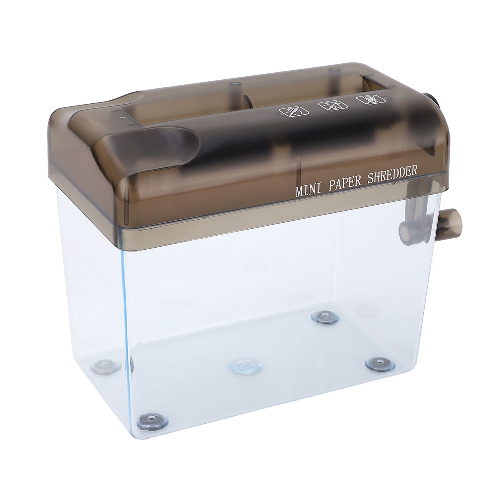 Déchiqueteuse manuelle, petite déchiqueteuse à main mini avec 4 mousses antidérapantes pour bureau