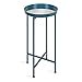 thumbnail image 3 of Kate and Laurel Celia Table d'Appoint Ronde en Métal Pliable avec Plateau, 14x14x25,75, Sarcelle/miroir, 3 of 4
