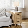 thumbnail image 1 of WAMPAT Table d'Extrémité avec Station de Recharge, Table d'Appoint en Bois avec Tiroir et Armoire de Rangement, Table de Nuit Moderne avec Prises de Courant et Ports USB pour Salon et Chambre, Chêne, 1 of 9