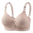 thumbnail image 1 of Bra For Women Front Buckle Underwear Full Coverage Padded Wireless Plus Size Thin Stretchable Tank Top Bra, 1 of 5