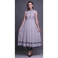 thumbnail image 2 of Bimba Kurti Longue Indienne à Blocs Violet Pâle pour Femmes Tenue de Fête Imprimée Sans Manches Robe Anarkali Kurti XXX-Large, 2 of 6