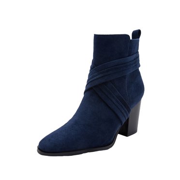 jovati Chaussures pour Femmes Mode Minimaliste Couleur Unie Confortables à Fermeture Éclair Talon Haut Bottes à Talon Épais