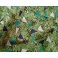 thumbnail image 4 of oneOone Silk Tabby Green Fabric Texture & Triangle Geometric Craft Projects Decor Fabric Printed By The Yard 42 Inch Wide, 4 of 4