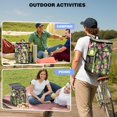 thumbnail image 3 of Exotic Floral Insulated Cooler Backpack, Leakproof Lunch Bag with Tropical Flower Pattern for Hiking and Beach, 3 of 6