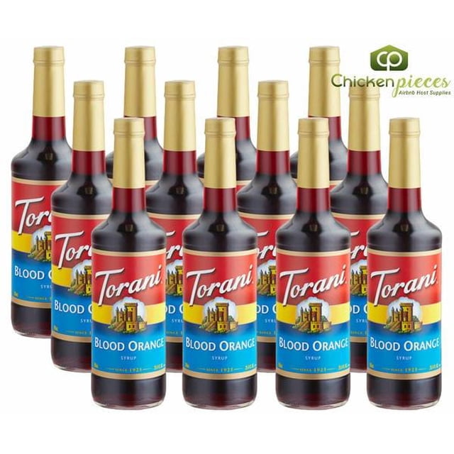 Torani Blood Orange Syrup – Tart Mediterranean Citrus & Bold Crimson Intensity, 750 mL (25.36 oz) Premium Glass Bottle