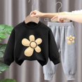 thumbnail image 3 of Pisexur Ensemble de Vêtements d'Automne et d'Hiver pour Bébés Filles Garçons 2 Pcs Mode Décontractée Imprimé Floral Manches Longues Col Rond Chandails en Molleton et Pantalons Ensemble de Survêtement pour Filles Garçons 3-8 Ans, 3 of 4