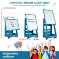 thumbnail image 2 of Gymax Chevalet Artistique Debout pour Enfants Tableau Effaçable à Sec Tableau Noir Double Face Bleu Marine, 2 of 10