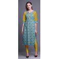 thumbnail image 2 of Bimba Robe Kurti Longue en Coton Imprimé, Tunique Droite, Robes pour Femmes, Haut Indien - Grand, 2 of 6