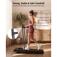 thumbnail image 3 of MJWW Compact Treadmill Walking Pad with Handrail, Phone Holder and 6% Incline, 300LBS Capacity Portable Under Desk Treadmill for Apartment and Home Office, App & Remote Control, 3 of 8