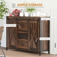 thumbnail image 4 of HOMCOM Industrial Buffet Cabinet Kitchen Sideboard with Sliding Barn Doors, 4 of 10