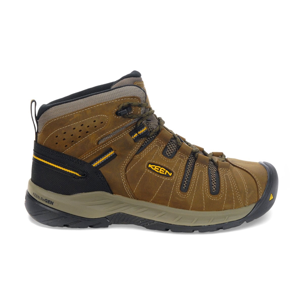 Keen Men's Flint II Cascade Brown/Golden Rod CSA Steel Toe Work Boots 1023252 - 10.5