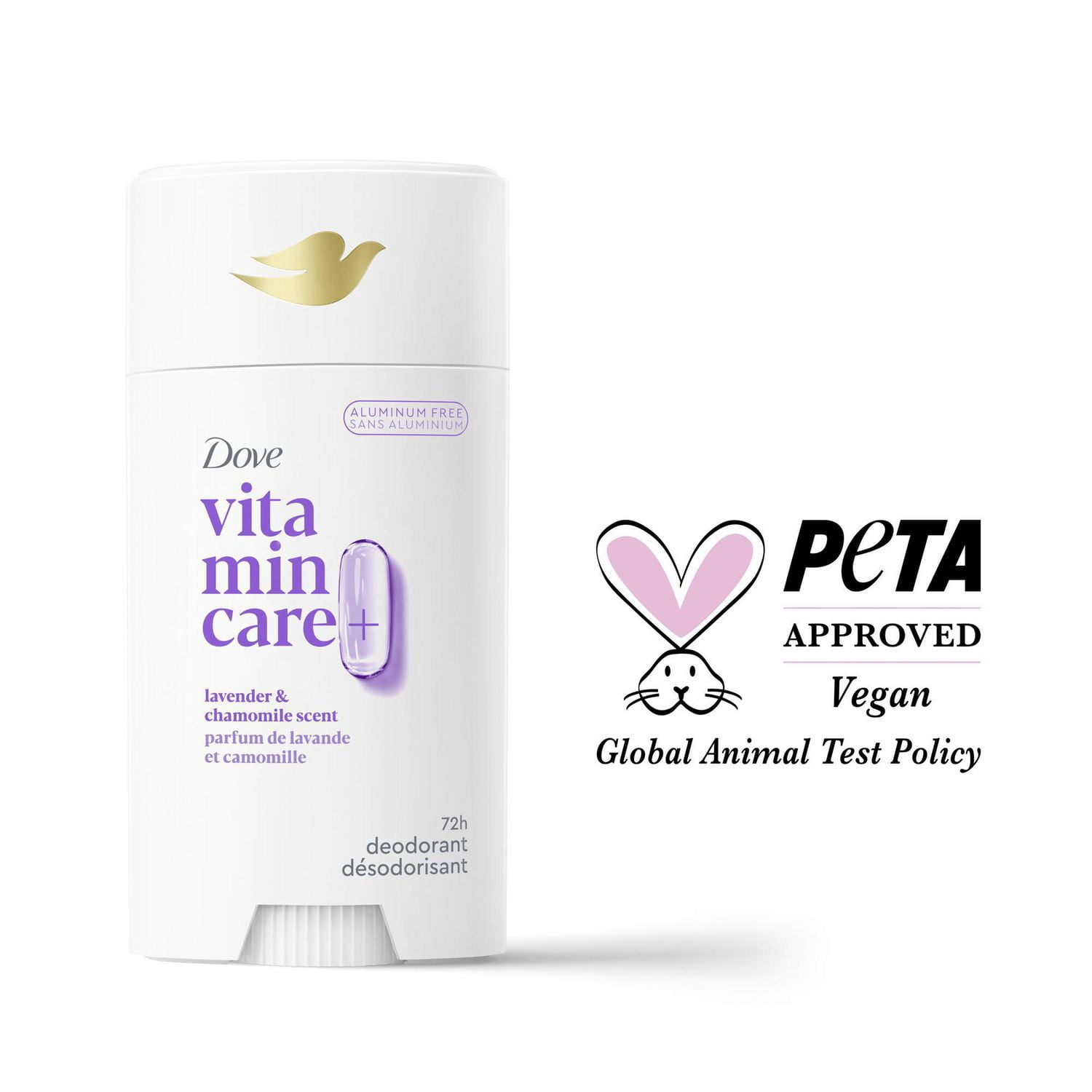 Désodorisant Sans Aluminium Dove Vitamin Care+ 72 h de protection anti-odeur respirante