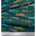thumbnail image 2 of Soimoi Poly Georgette Fabric Bubbles & Fish Ocean Print Fabric by Yard 42 Inch Wide, 2 of 2
