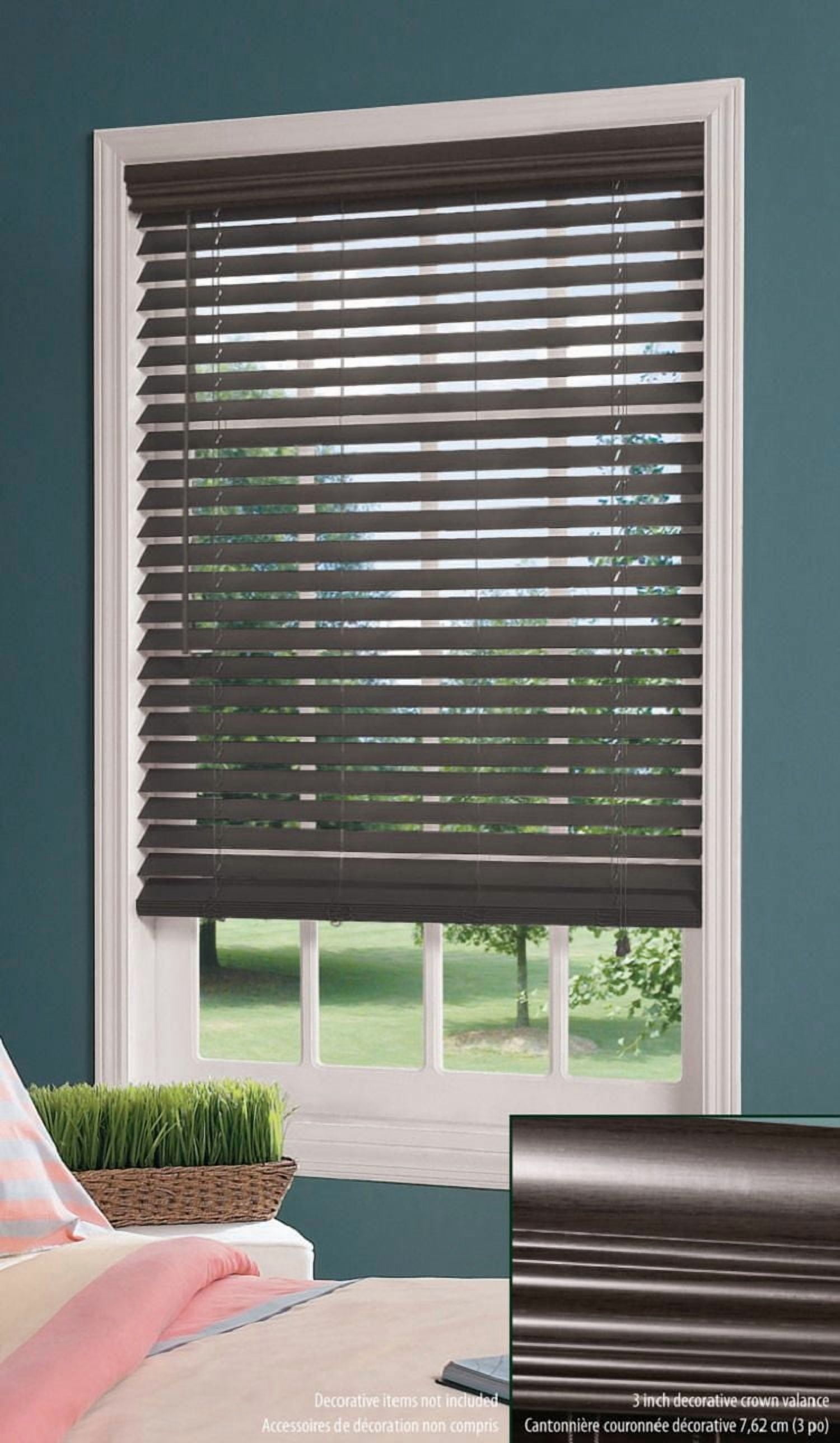 hometrends 2-in-1 Printed Faux Wood Blinds