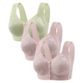 thumbnail image 1 of Diufon 3 Pack Wide Strap Bra for Women Everyday Front Closure Wireless Full Coverage Bras Soft Breathable Bra, 1 of 2